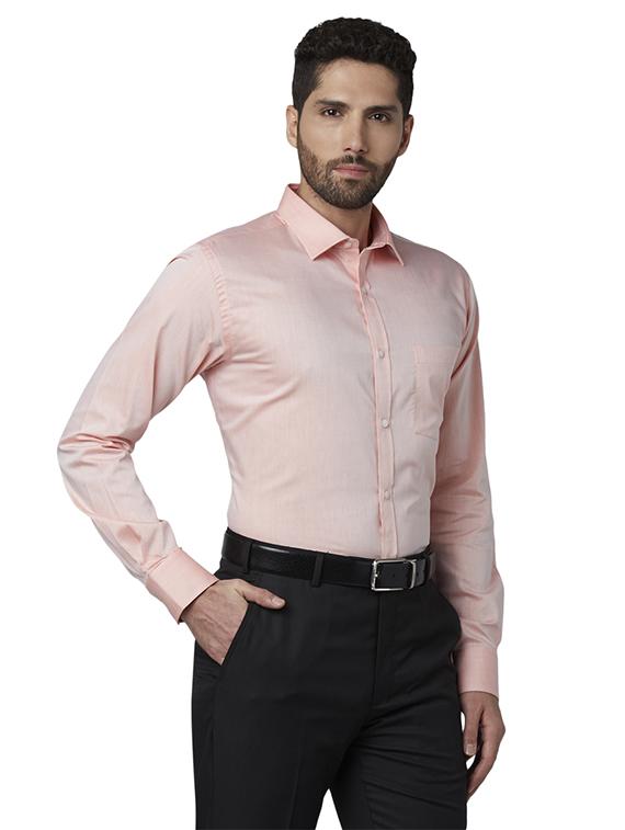 orange solid formal shirt - 17802083 - Zoom Image - 2