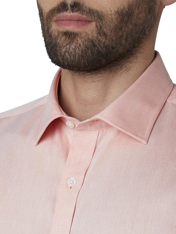 orange solid formal shirt - 17802083 - Zoom Image - 5