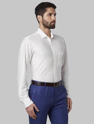 white solid formal shirt - 17802098 - Standard Image - 2