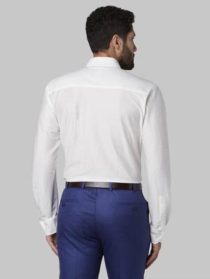 white solid formal shirt - 17802098 - Standard Image - 3