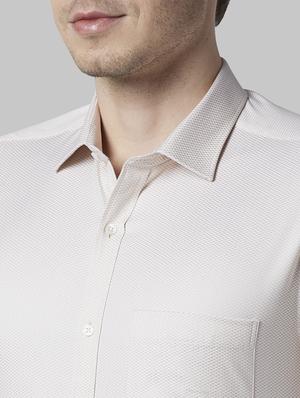 beige self design formal shirt - 17802133 - Standard Image - 5