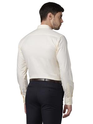 yellow self design formal shirt - 17802167 - Standard Image - 3