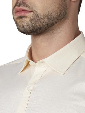 yellow self design formal shirt - 17802167 - Standard Image - 5