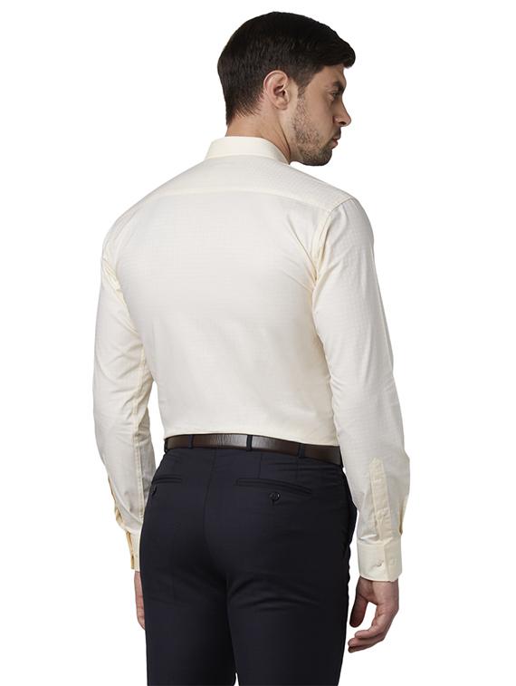yellow self design formal shirt - 17802167 - Zoom Image - 3