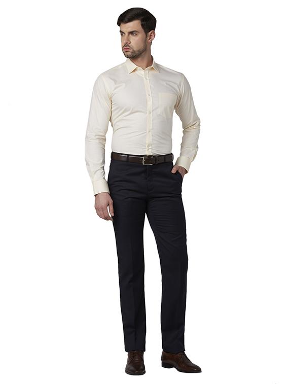 yellow self design formal shirt - 17802167 - Zoom Image - 4