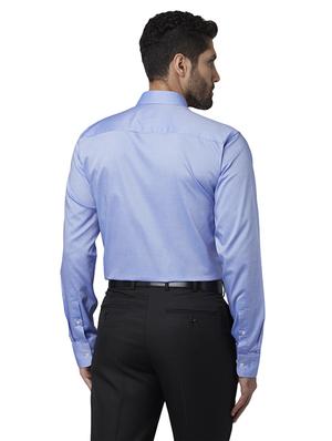 blue solid formal shirt - 17802171 - Standard Image - 3