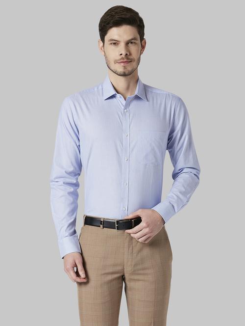 blue striped formal shirt - 17802218 - Standard Image - 1