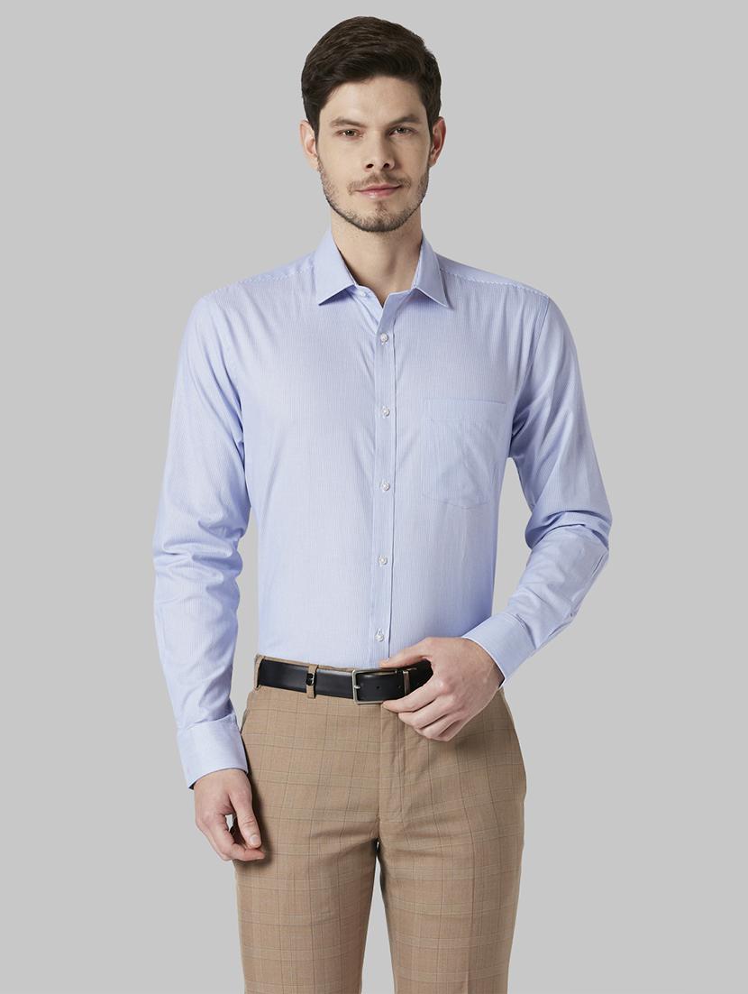 blue striped formal shirt - 17802218 - Zoom Image - 1