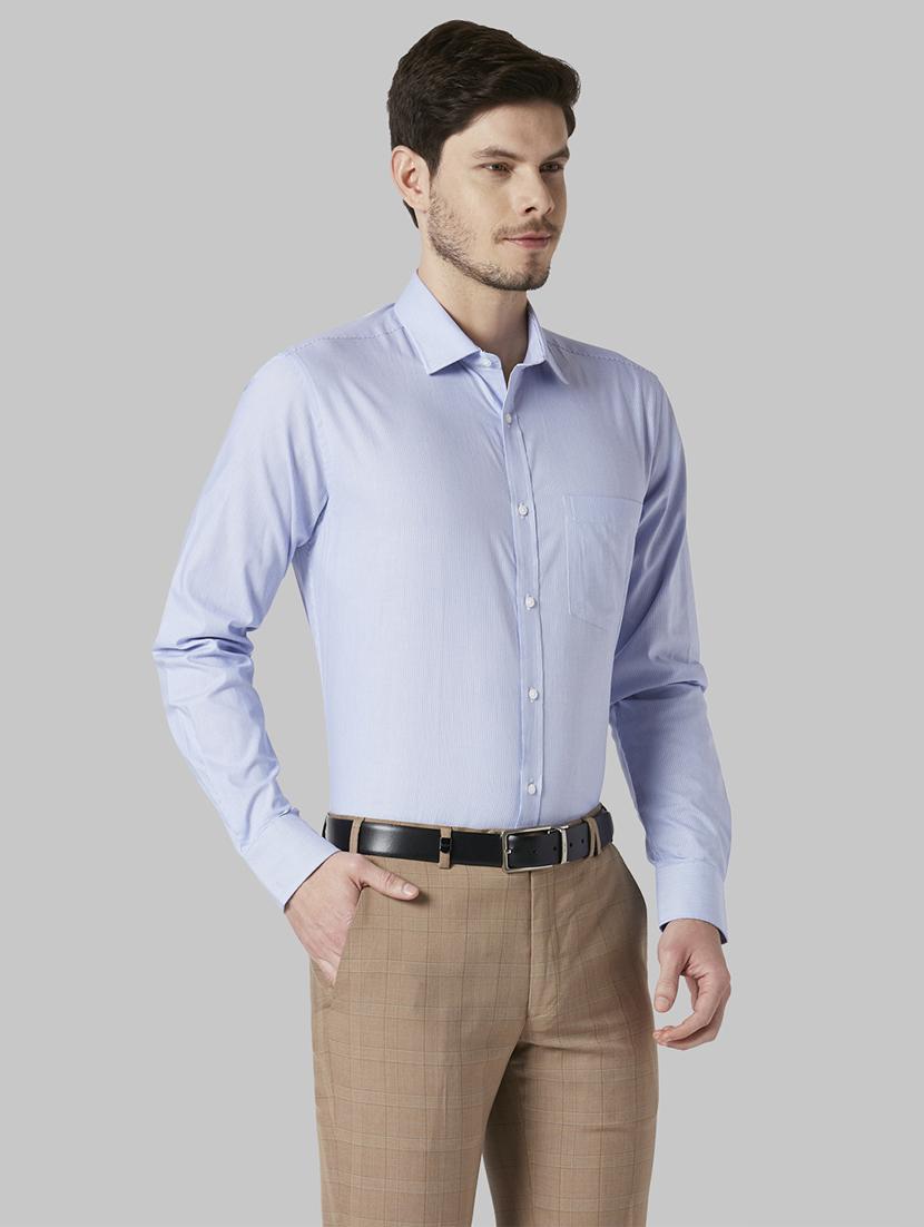 blue striped formal shirt - 17802218 - Zoom Image - 2
