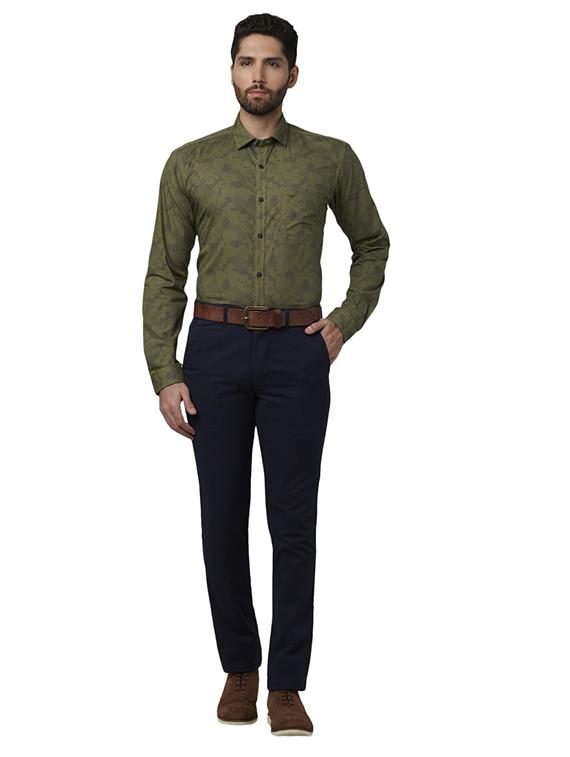 olive green printed casual shirt - 17802239 - Zoom Image - 4