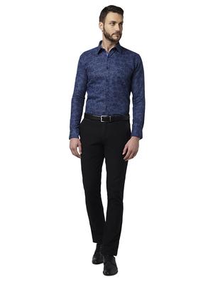 navy blue floral formal shirt - 17802265 - Standard Image - 4