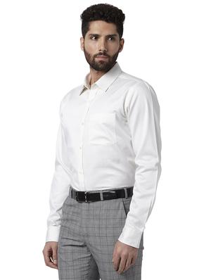 white solid formal shirt - 17802384 - Standard Image - 2