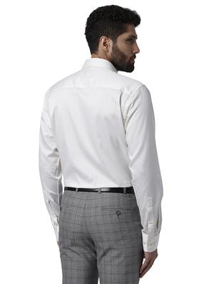 white solid formal shirt - 17802384 - Standard Image - 3