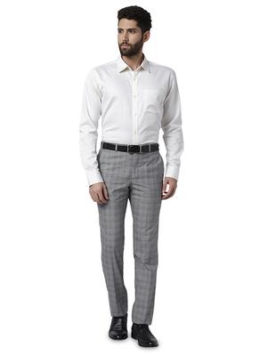 white solid formal shirt - 17802384 - Standard Image - 4