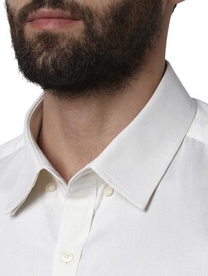 white solid formal shirt - 17802384 - Standard Image - 5