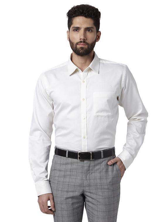 white solid formal shirt - 17802384 - Zoom Image - 1