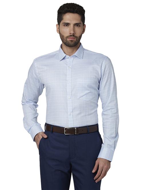 blue checkered formal shirt - 17802408 - Standard Image - 1