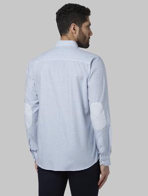 blue striped casual shirt - 17802422 - Standard Image - 3