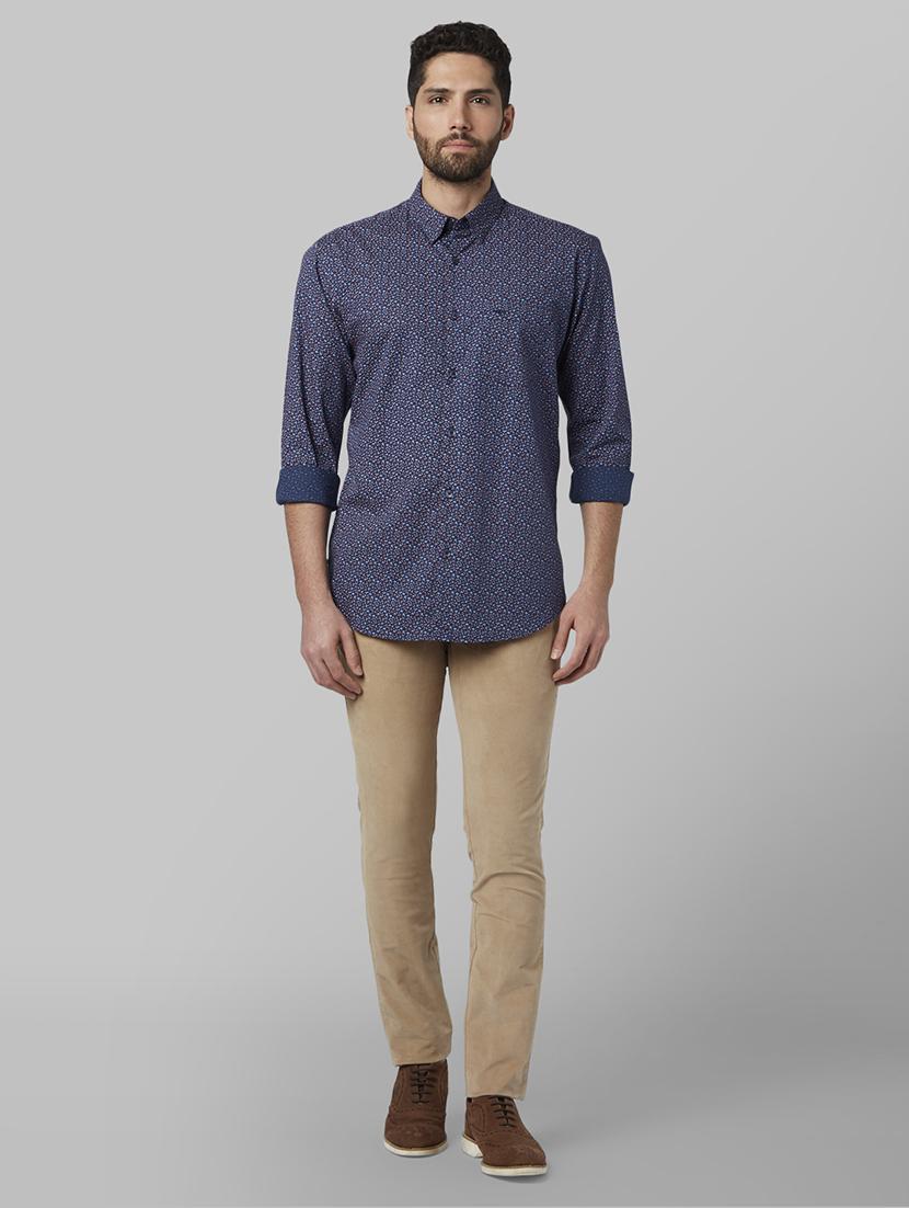 navy blue printed casual shirt - 17802430 - Zoom Image - 4