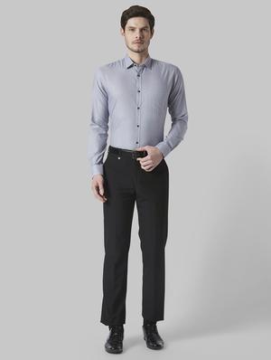 grey self design formal shirt - 17802446 - Standard Image - 4