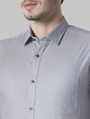 grey self design formal shirt - 17802446 - Standard Image - 5