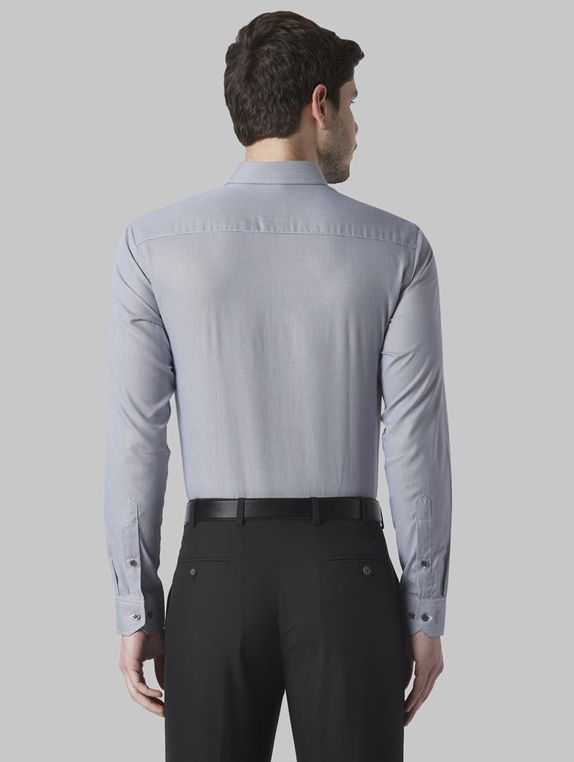 grey self design formal shirt - 17802446 - Zoom Image - 3