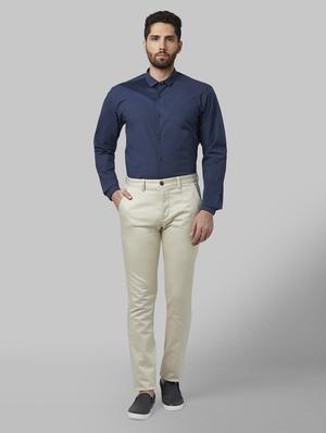 navy blue striped casual shirt - 17802448 - Standard Image - 4