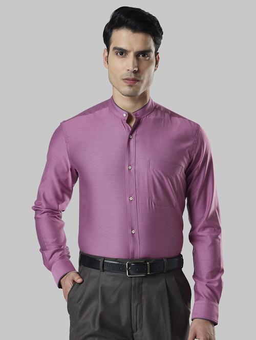 purple solid formal shirt - 17802588 - Standard Image - 1