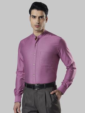purple solid formal shirt - 17802588 - Standard Image - 2