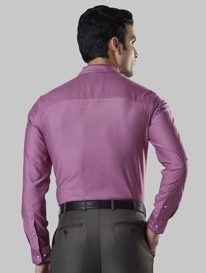 purple solid formal shirt - 17802588 - Standard Image - 3