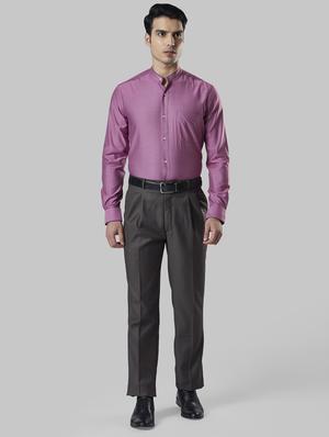 purple solid formal shirt - 17802588 - Standard Image - 4