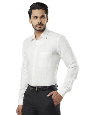 white solid formal shirt - 17802609 - Standard Image - 2
