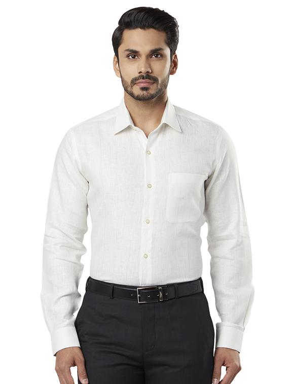 white solid formal shirt - 17802609 - Zoom Image - 1