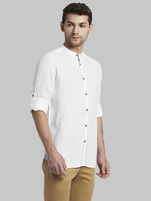 white solid casual shirt - 17802835 - Standard Image - 3