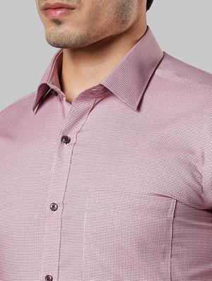 maroon checkered formal shirt - 17802845 - Standard Image - 6