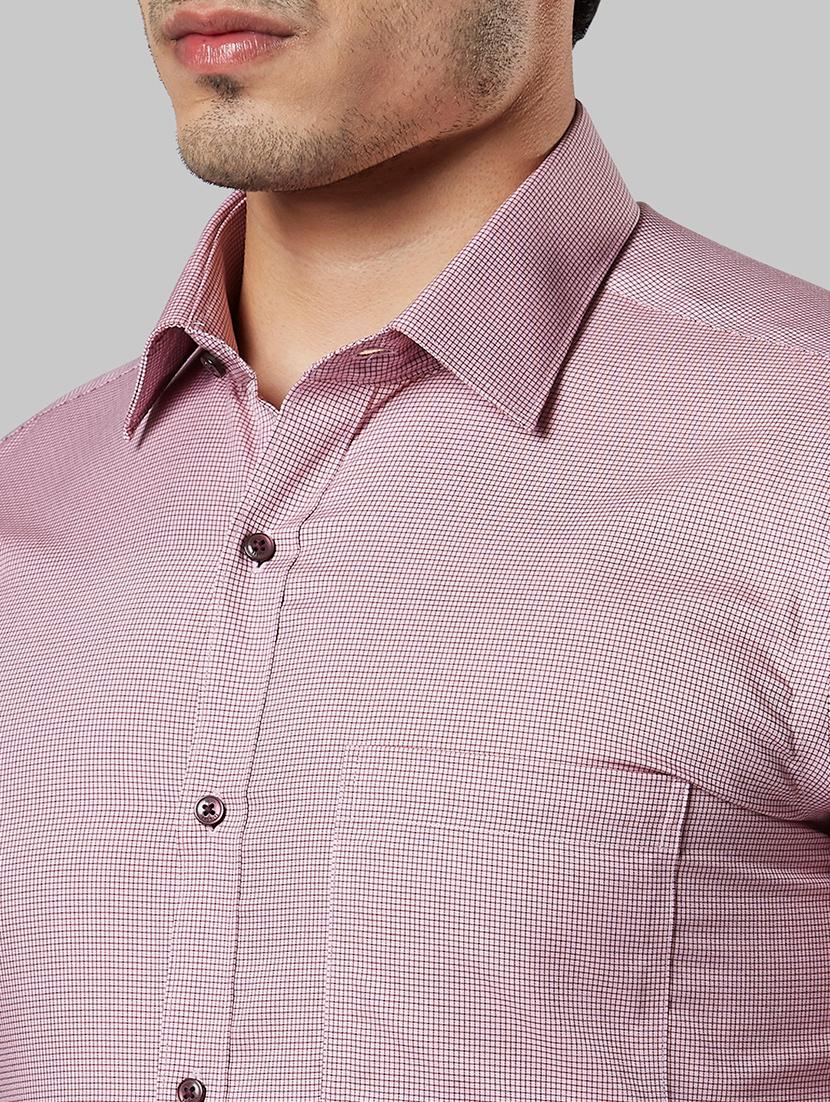 maroon checkered formal shirt - 17802845 - Zoom Image - 6