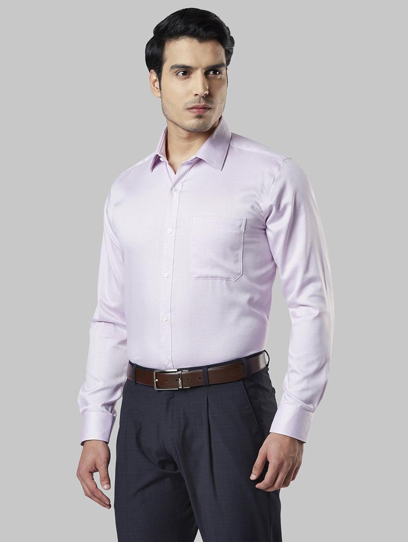purple self design formal shirt - 17802860 - Zoom Image - 2