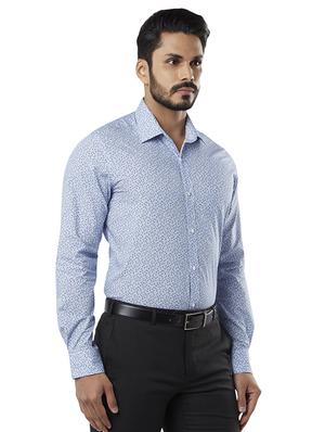 blue printed formal shirt - 17803444 - Standard Image - 3
