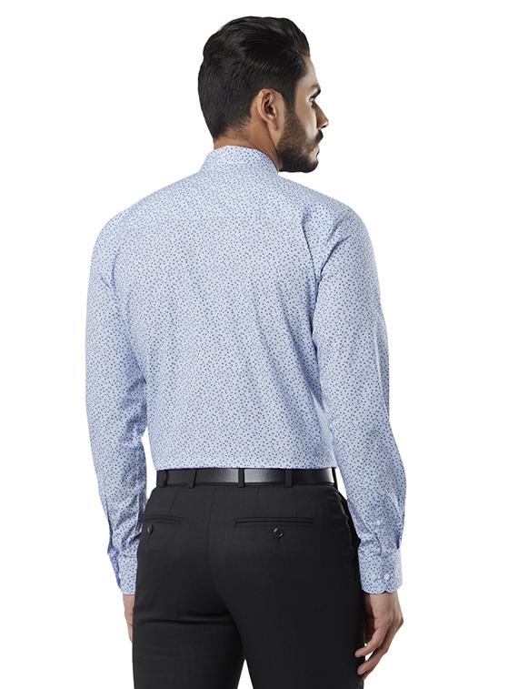 blue printed formal shirt - 17803444 - Zoom Image - 4