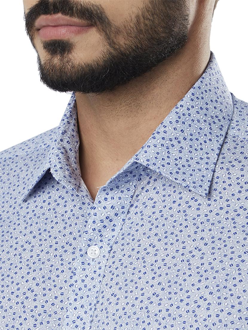 blue printed formal shirt - 17803444 - Zoom Image - 6