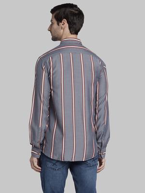 grey striped casual shirt - 17803647 - Standard Image - 3