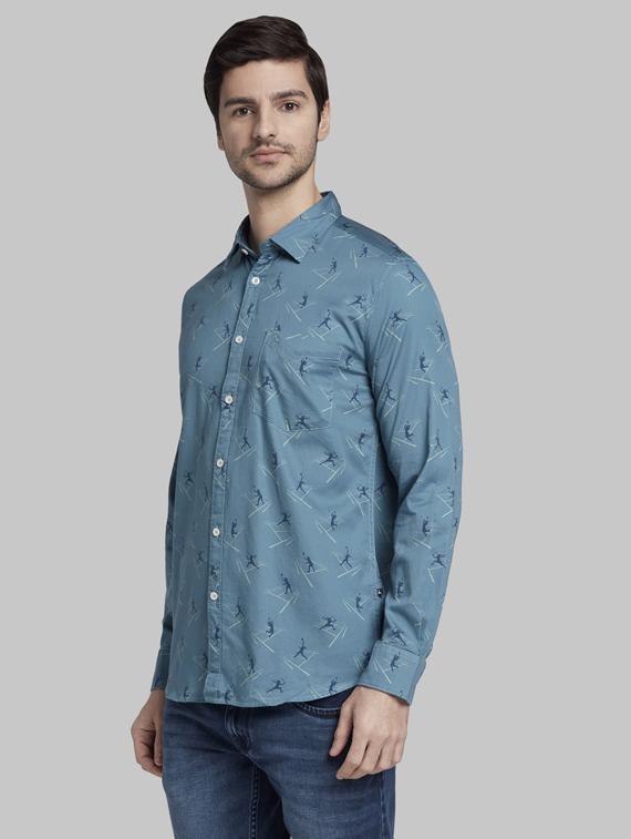 blue printed casual shirt - 17803734 - Zoom Image - 2