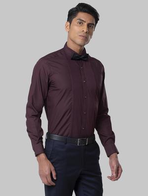 purple solid formal shirt - 17803896 - Standard Image - 2