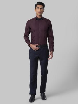 purple solid formal shirt - 17803896 - Standard Image - 4