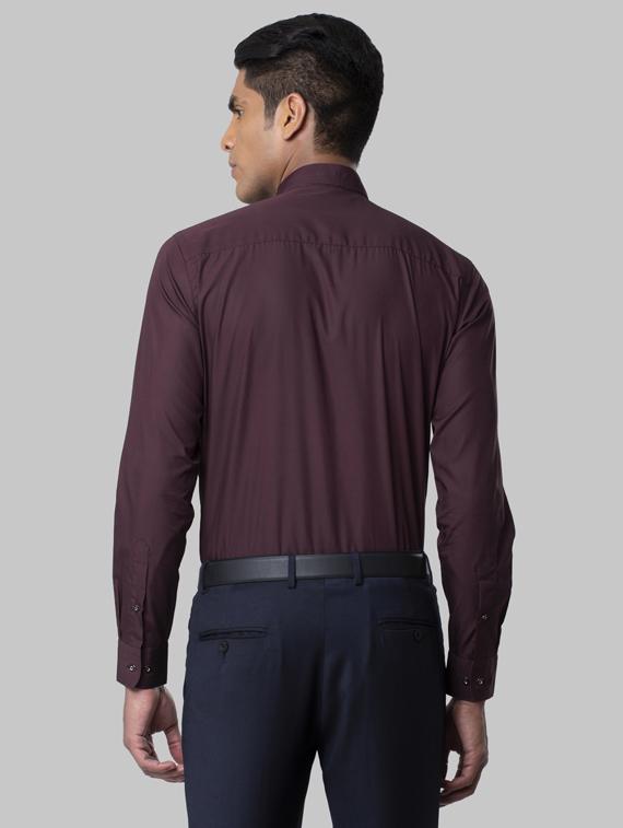 purple solid formal shirt - 17803896 - Zoom Image - 3