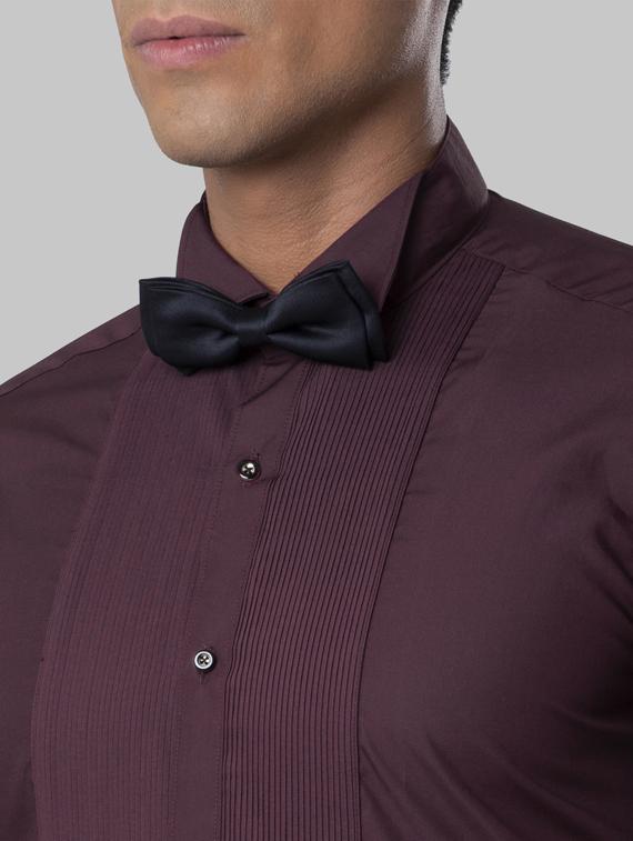 purple solid formal shirt - 17803896 - Zoom Image - 5