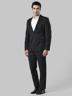 black solid single breasted suit - 17804347 - Standard Image - 2