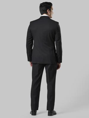black solid single breasted suit - 17804347 - Standard Image - 3