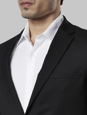 black solid single breasted suit - 17804347 - Standard Image - 5