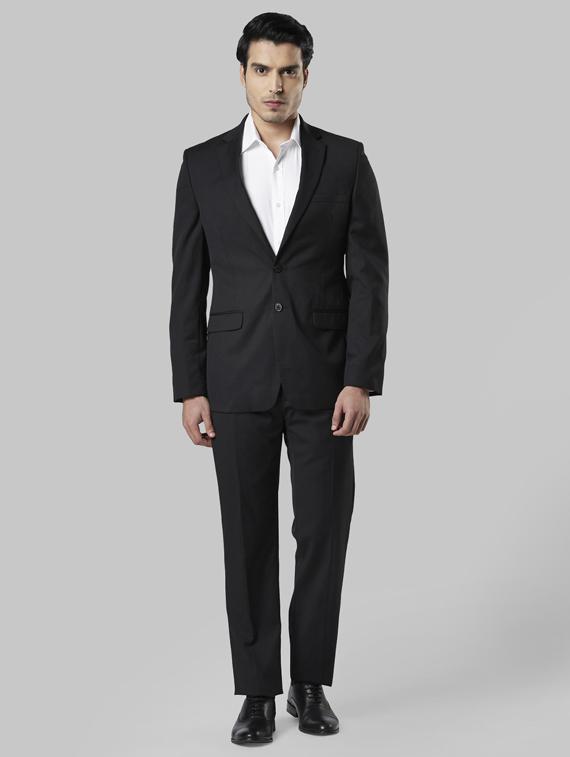 black solid single breasted suit - 17804347 - Zoom Image - 1